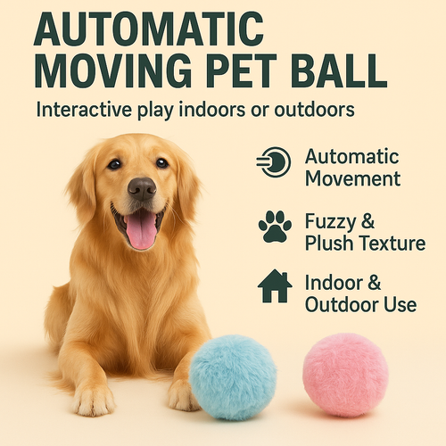 Automatic Plush Ball Pet Toy