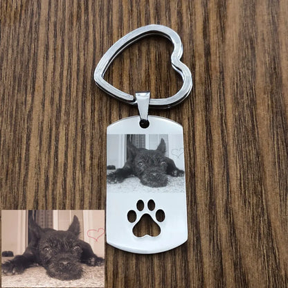 Custom Pet Tag with Photo - DIY Keychain