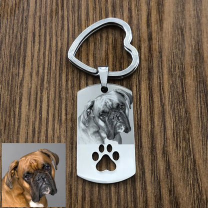 Custom Pet Tag with Photo - DIY Keychain