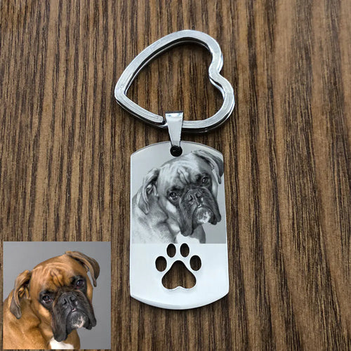 Custom Pet Tag with Photo - DIY Keychain