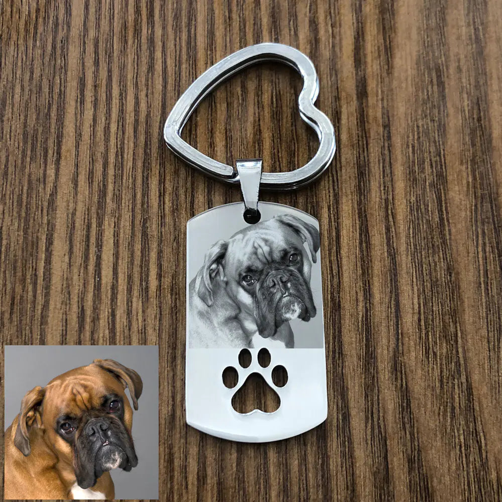 Custom Pet Tag with Photo - DIY Keychain